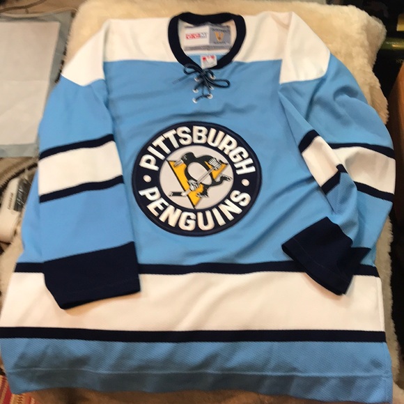 baby blue penguins jersey